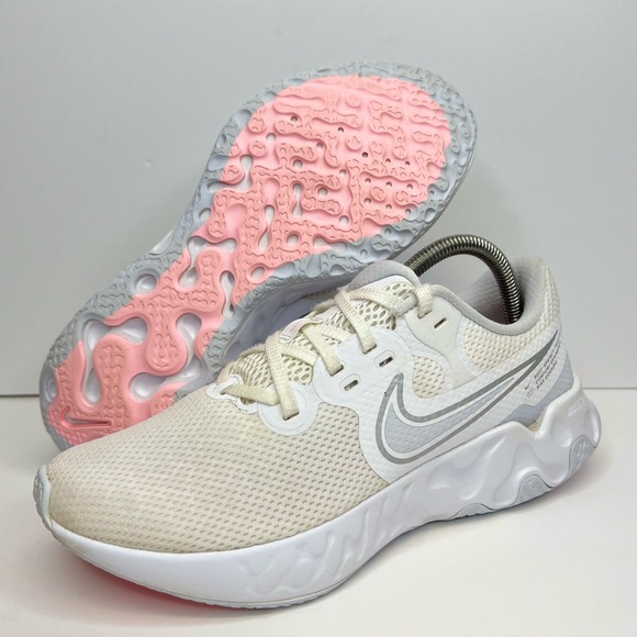 Nike Renew Ride 2 Womens Running CU3508-105 Sz 9M White/Grey/Blush VGUC! - Picture 1 of 15